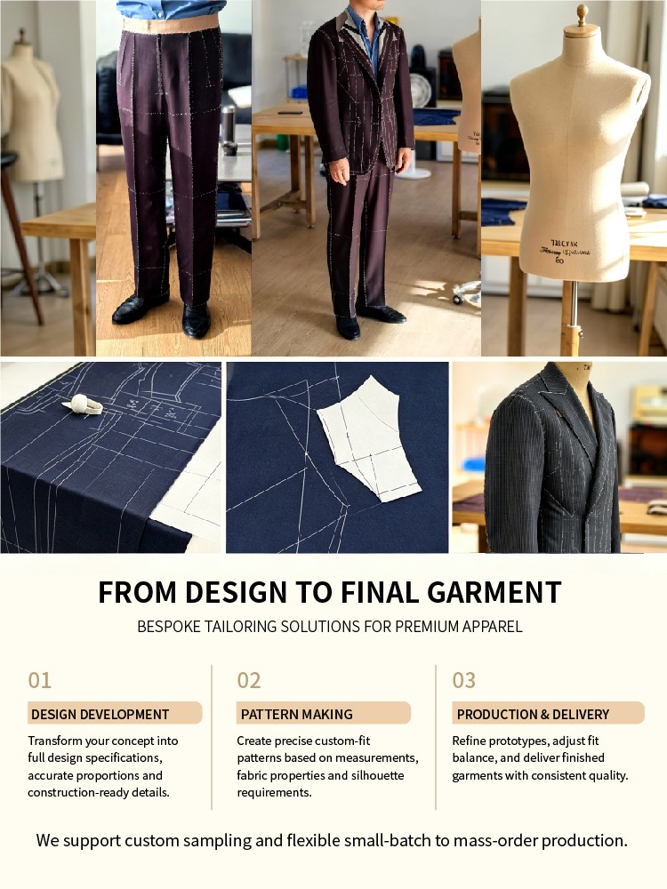 From design to final garment - bespoke tailoring solutions