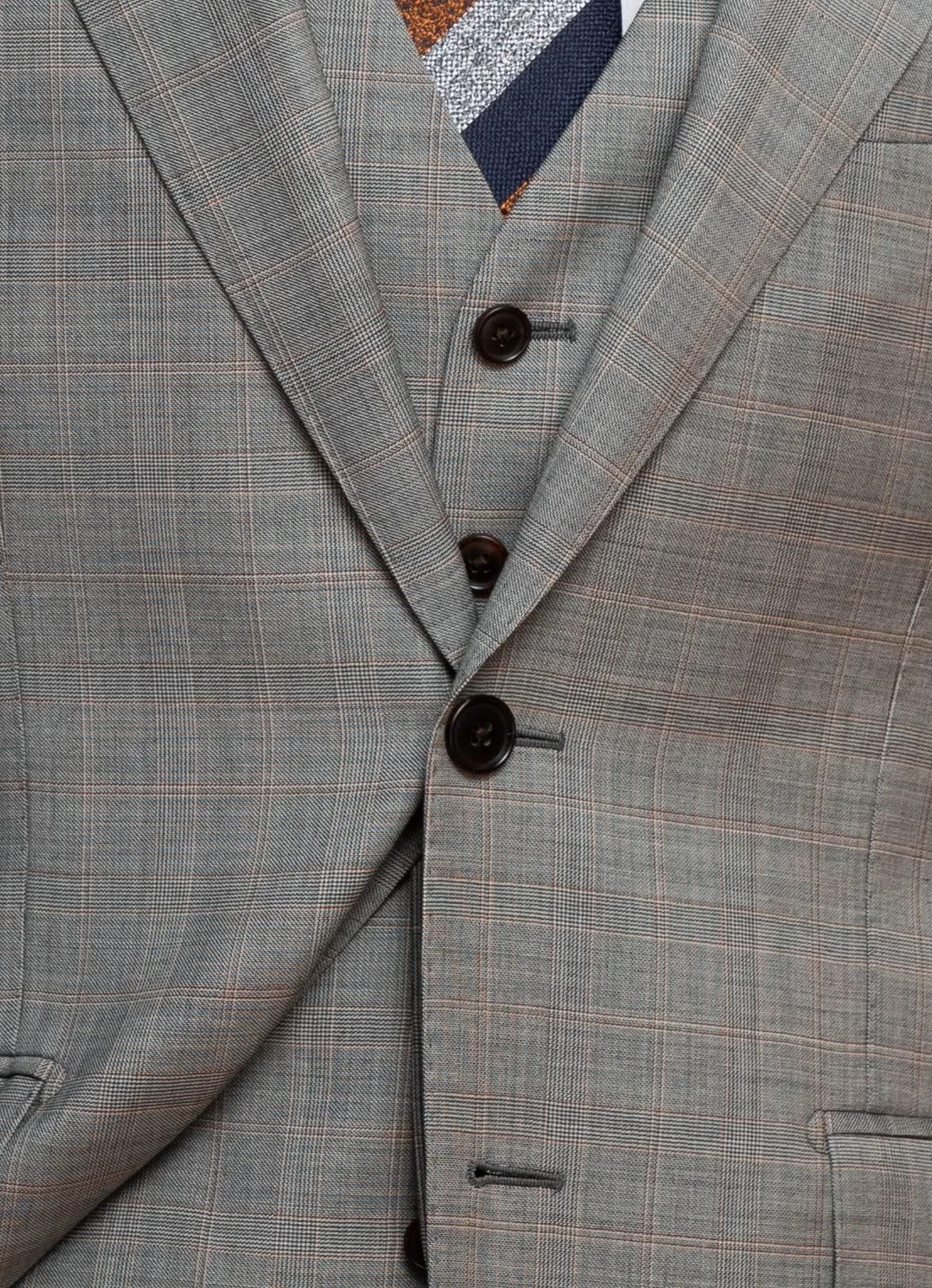 Blue Textured Suit -- Detail